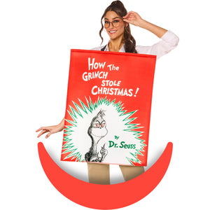 InSpirit Designs Adult QU!K CHANGE Dr. Seuss How The Grinch Stole Christmas Book Cover Costume