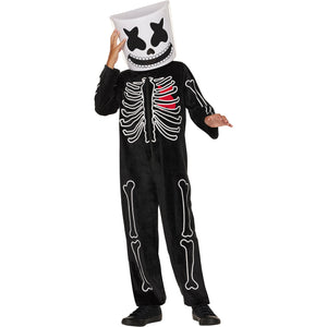 InSpirit Designs Kids Marshmello Mello Skeleton Jumpsuit Costume