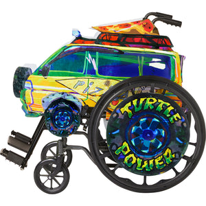 InSpirit Designs Youth Teenage Mutant Ninja Turtles Mutant Mayhem Pizza Van Adaptive Wheelchair Cover Accessory