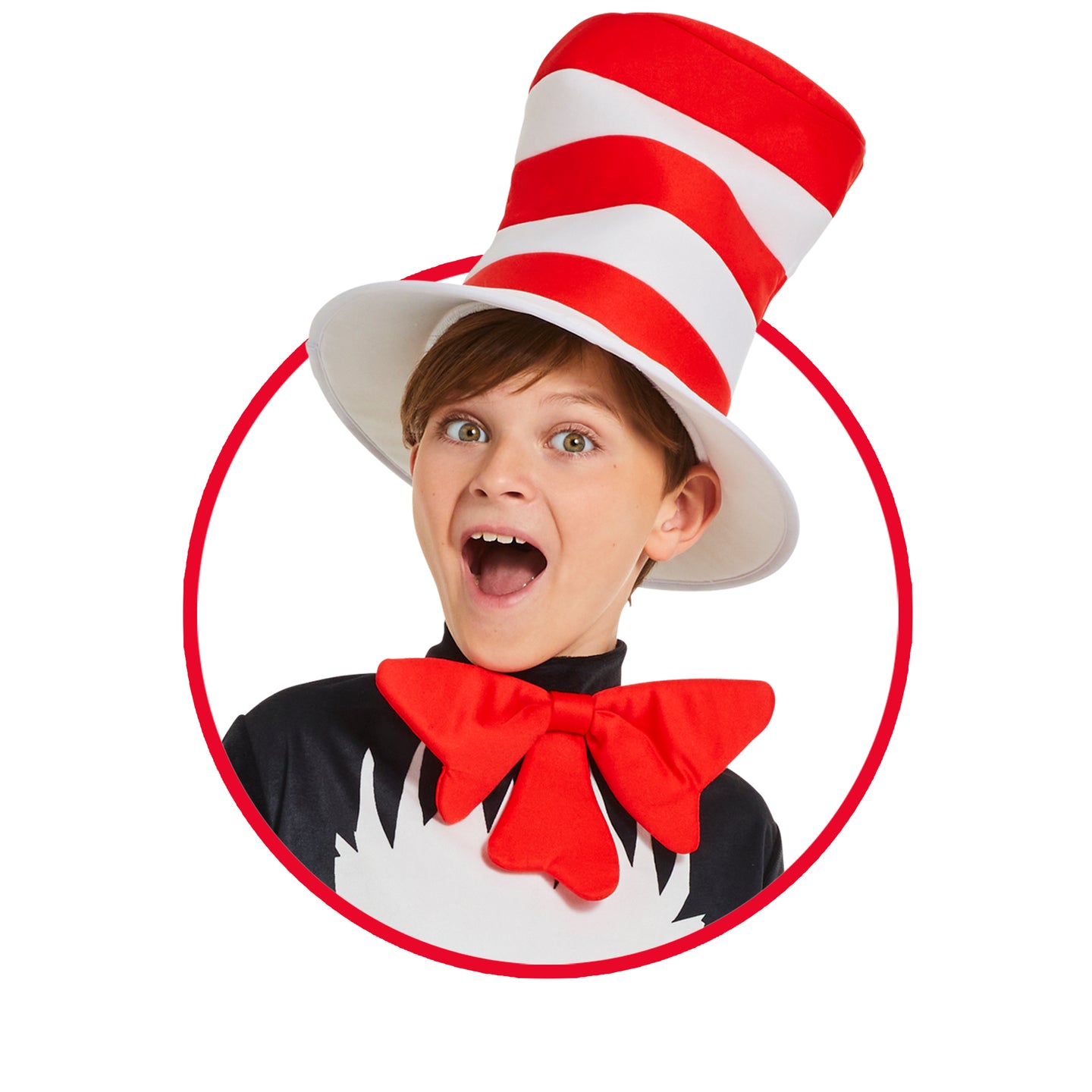 InSpirit Designs Child Dr. Seuss The Cat In The Hat Hat And Bow Tie Kit