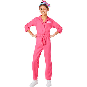 InSpirit Designs Barbie The Movie Youth Pink Power Jumpsuit Costume