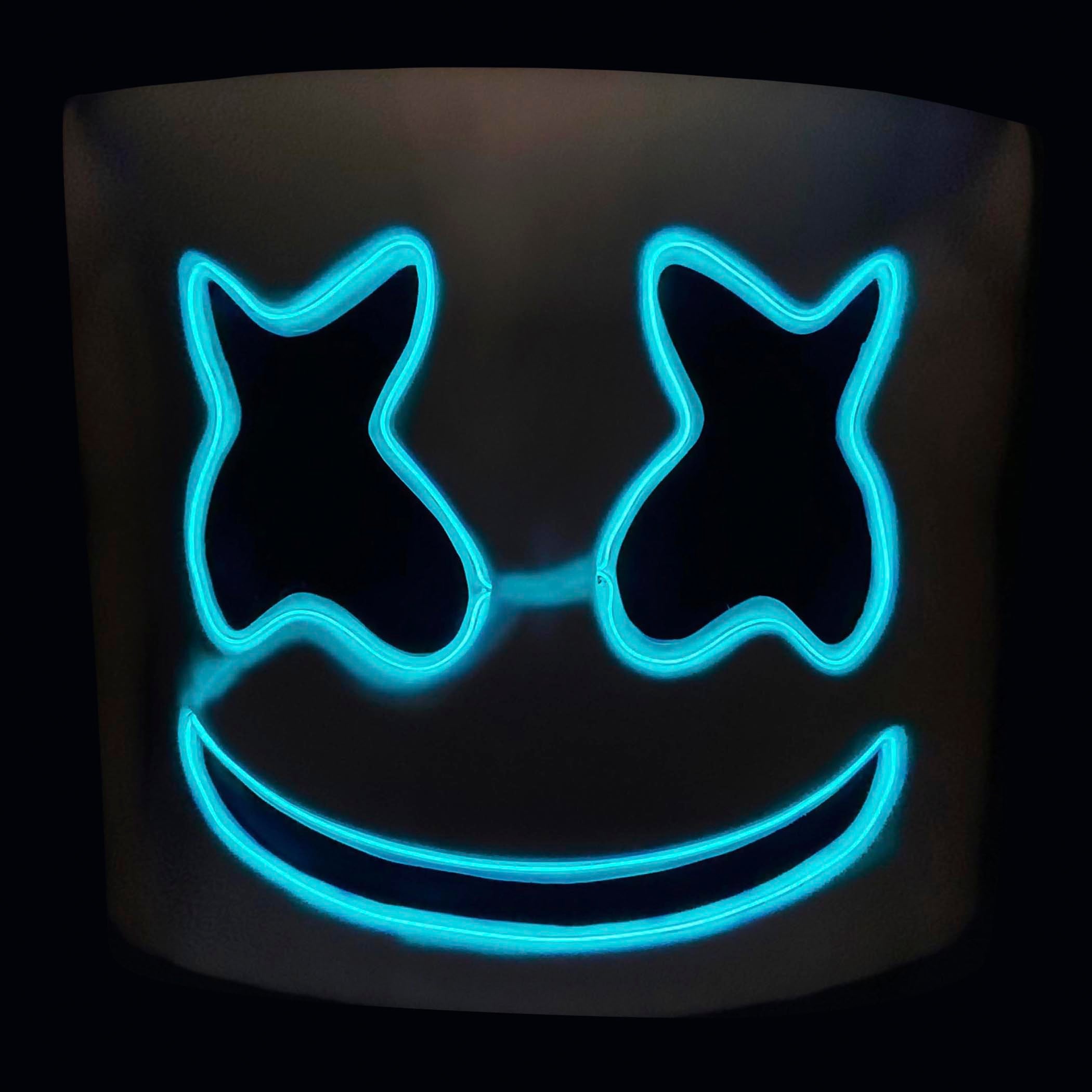 InSpirit Designs Adult EL Wire Light-Up Marshmello Half Mask